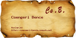 Csengeri Bence névjegykártya